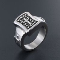 Casual Retro Classic Style Color Block 304 Stainless Steel Polishing Men's Rings main image 2