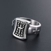Casual Retro Classic Style Color Block 304 Stainless Steel Polishing Men's Rings main image 3