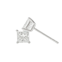 White Diamond Four-Claw Ohr Stecker Mit Einem Paar Von 2 1ct Gesamtgewicht Von 0,85G main image 1