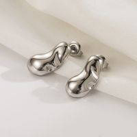 1 Pair Simple Style Commute Solid Color Hollow Out 304 Stainless Steel 14K Gold Plated Ear Studs main image 4