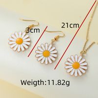 Cute Lady Chrysanthemum Alloy Resin Women's Earrings Necklace main image 2