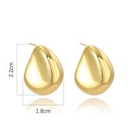 1 Pair Vintage Style Simple Style Shiny Irregular Water Droplets Plating Copper Brass White Gold Plated Gold Plated Ear Studs main image 3