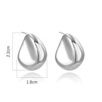 1 Pair Vintage Style Simple Style Shiny Irregular Water Droplets Plating Copper Brass White Gold Plated Gold Plated Ear Studs sku image 2