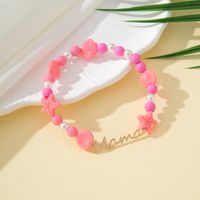 Cute Lady Sweet Letter Shell Arylic Imitation Shell Beaded Mother'S Day Women's Bracelets main image 4