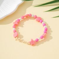 Cute Lady Sweet Letter Shell Arylic Imitation Shell Beaded Mother'S Day Women's Bracelets main image 3