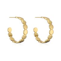 1 Pair Elegant Streetwear Solid Color Plating Copper Gold Plated Hoop Earrings main image 3