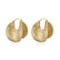 1 Pair Elegant Streetwear Solid Color Plating Copper Gold Plated Hoop Earrings main image 7