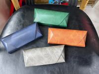 Handmade Solid Color Large Sheepskin Bag Glasses Storage Bag sku image 6
