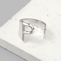 Simple Style Letter Ferroalloy (201 Stainless Steel) Open Rings In Bulk sku image 16