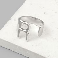 Simple Style Letter Ferroalloy (201 Stainless Steel) Open Rings In Bulk sku image 18