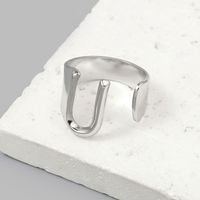 Simple Style Letter Ferroalloy (201 Stainless Steel) Open Rings In Bulk sku image 21