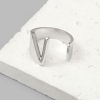 Simple Style Letter Ferroalloy (201 Stainless Steel) Open Rings In Bulk sku image 22
