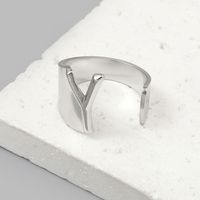 Simple Style Letter Ferroalloy (201 Stainless Steel) Open Rings In Bulk sku image 25