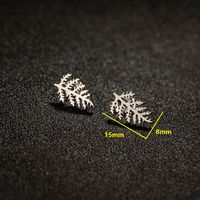 1 Pair IG Style French Style Korean Style Leaves Deer Polishing Plating 304 Stainless Steel 18K Gold Plated Ear Studs sku image 1