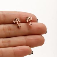 1 Pair IG Style French Style Korean Style Leaves Deer Polishing Plating 304 Stainless Steel 18K Gold Plated Ear Studs sku image 14