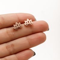 1 Pair IG Style French Style Korean Style Leaves Deer Polishing Plating 304 Stainless Steel 18K Gold Plated Ear Studs sku image 17