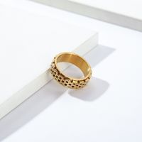 Modern Style Simple Style Commute Round 304 Stainless Steel 18K Gold Plated Unisex Rings Anxiety Ring main image 4
