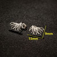 1 Pair IG Style French Style Korean Style Leaves Deer Polishing Plating 304 Stainless Steel 18K Gold Plated Ear Studs sku image 4