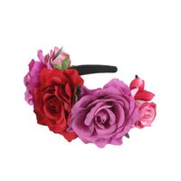 Ethnic Style Flower Polyester Flannel Epoxy Hair Band Party Headpieces sku image 2