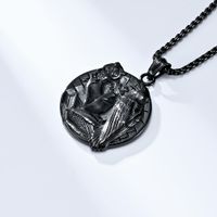 Basic Modern Style Classic Style Crow Round 304 Stainless Steel Unisex Pendant Necklace main image 3