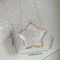 Women's Small Arylic Solid Color Classic Style Streetwear Transparent Pentagram Lock Clasp Evening Bag main image 3