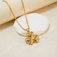 304 Stainless Steel 18K Gold Plated Basic Modern Style Classic Style Sun Solid Color Dollar Pendant Necklace main image 6