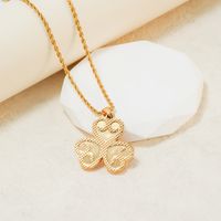 304 Stainless Steel 18K Gold Plated Basic Modern Style Classic Style Sun Solid Color Dollar Pendant Necklace main image 7