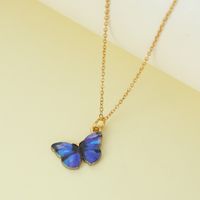 Wholesale Jewelry Elegant Cute Butterfly Alloy Pendant Necklace sku image 1