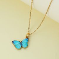 Wholesale Jewelry Elegant Cute Butterfly Alloy Pendant Necklace sku image 2