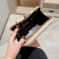 Women's Small Polyester Solid Color Elegant Classic Style Beading Lock Clasp Evening Bag main image 2