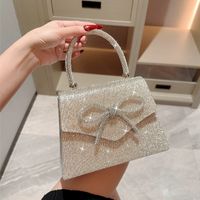 Women's Small Polyester Solid Color Classic Style Bowknot Magnetic Buckle Flip Cover Evening Bag main image 3