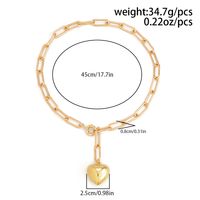 Wholesale Jewelry Basic Modern Style Classic Style Heart Shape CCB Iron Plating Pendant Necklace main image 2