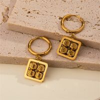 1 Pair Casual Sweet Commute Geometric Plating 304 Stainless Steel 18K Gold Plated Drop Earrings main image 6