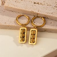 1 Pair Casual Sweet Commute Geometric Plating 304 Stainless Steel 18K Gold Plated Drop Earrings main image 5