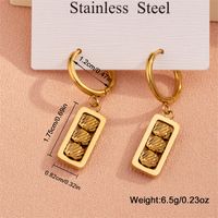 1 Pair Casual Sweet Commute Geometric Plating 304 Stainless Steel 18K Gold Plated Drop Earrings sku image 2
