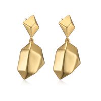 1 Paar Elegant Strassenmode Herzform Überzug Kupfer Vergoldet Reif Ohrringe main image 4