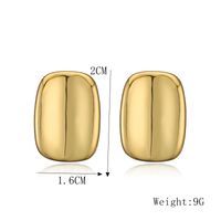 1 Paar Elegant Strassenmode Herzform Überzug Kupfer Vergoldet Reif Ohrringe sku image 2
