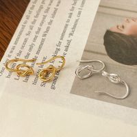 1 Pair Simple Style Heart Shape Plating Sterling Silver Ear Hook main image 5