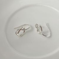 1 Pair Simple Style Heart Shape Plating Sterling Silver Ear Hook sku image 1