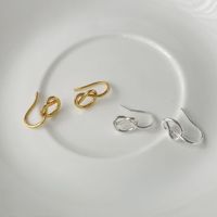 1 Pair Simple Style Heart Shape Plating Sterling Silver Ear Hook main image 3