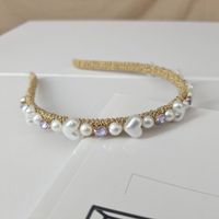 Women's Baroque Style Pearl Alloy Hair Band sku image 12