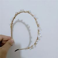 Women's Simple Style Geometric Artificial Pearl Hair Band sku image 1