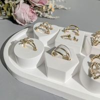 Elegant Simple Style Geometric Heart Shape Gypsum Jewelry Display Jewelry Rack main image 4