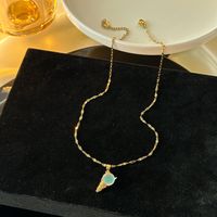 304 Stainless Steel Copper Casual Simple Style Ice Cream Pendant Necklace main image 2