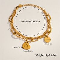 304 Stainless Steel 18K Gold Plated Casual Simple Style Commute Plating Hollow Out Inlay Cross Heart Shape Artificial Pearls Rhinestones Bracelets main image 4
