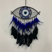 Pastoral Devil'S Eye Feather Iron Tapestry Wall Art sku image 4