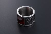 Retro Classic Style Color Block 304 Stainless Steel Inlay Zircon Men's Rings main image 8