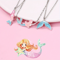Casual Elegant Princess Mermaid Alloy Zinc Wholesale Pendant Necklace main image 2