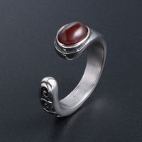 Casual Punk Simple Style C Shape 304 Stainless Steel Inlay Acrylic Men's Rings main image 1