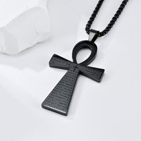 Hip-Hop Retro Cross 304 Stainless Steel Plating 18K Gold Plated Men's Pendant Necklace main image 3